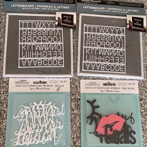 Sign board and letters